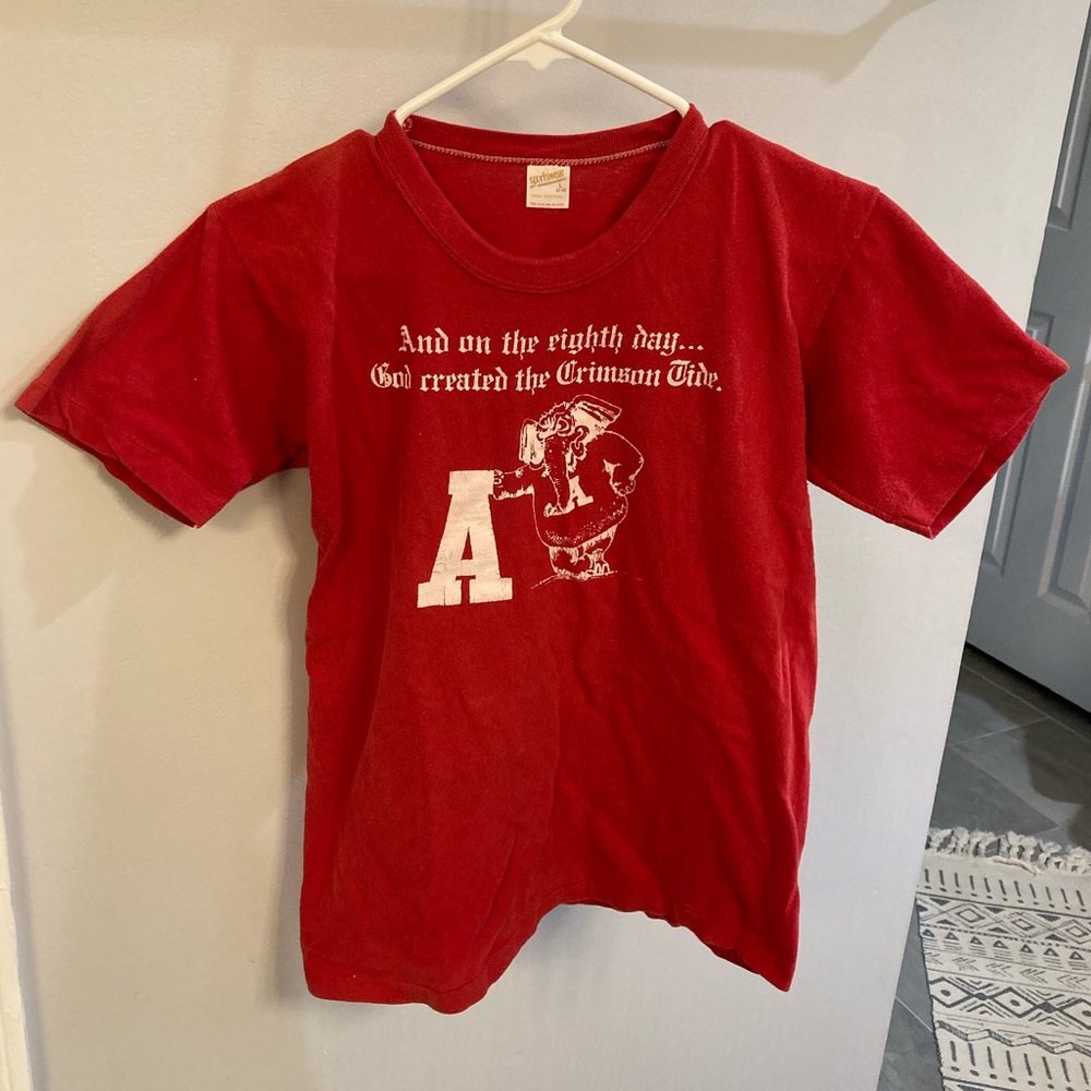 Alabama Crimson Tide Vintage 1970’s Short Sleeve single stitch size large